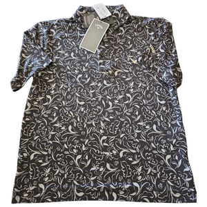 Callaway Youth Sz Small Golf Polo Opti-Dry Black & Gray NWT (C-42)